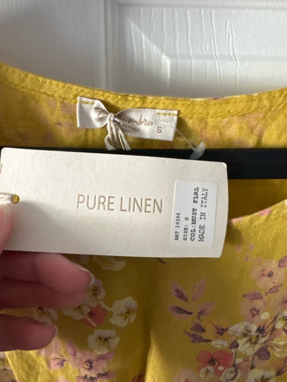 NWT Bellambia 100% Linen Floral Midi Dress Size S - Picture 3 of 5